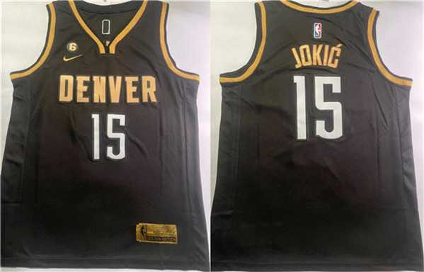 Men's Denver Nuggets #15 Nikola Jokic Black With NO.6 Patch Stitched Jersey,We sell and wholesale Men's Denver Nuggets #15 Nikola Jokic Black With NO.6 Patch Stitched Jersey on line form chian!